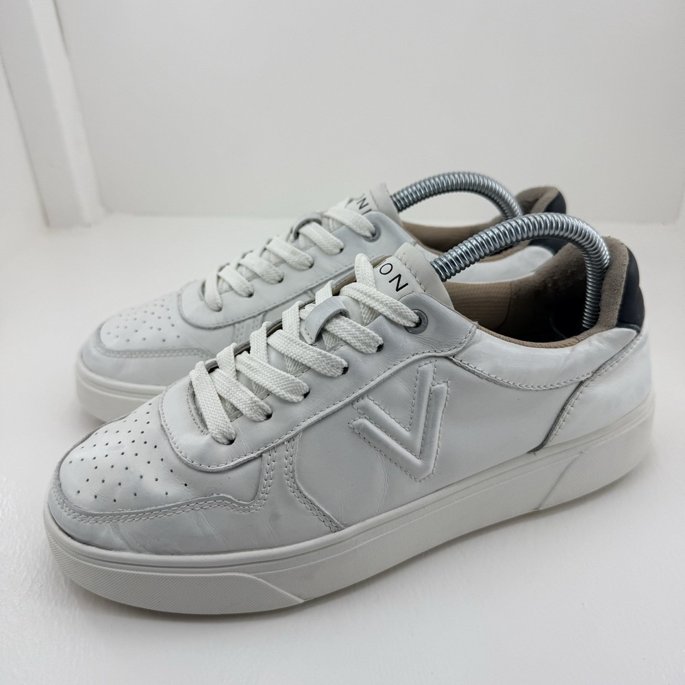 Vionic Kimmie Court Womens 9 White Leather Lace Up Casual Low Top Sneakers Shoes